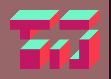 Edward Zajecs 2. Cubo 'nun 1971' deki uygulaması. Esasen 8 taştan oluşan bir Truchet fayans seti ve yerleştirme sanatı illüstrasyonu için kurallar 