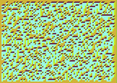 Edward Zajecs 2. Cubo 'nun 1971' deki uygulaması. Esasen 8 taştan oluşan bir Truchet fayans seti ve yerleştirme sanatı illüstrasyonu için kurallar 