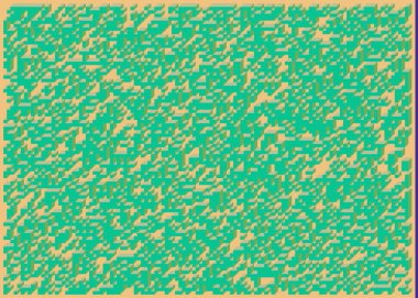 Edward Zajecs 2. Cubo 'nun 1971' deki uygulaması. Esasen 8 taştan oluşan bir Truchet fayans seti ve yerleştirme sanatı illüstrasyonu için kurallar 