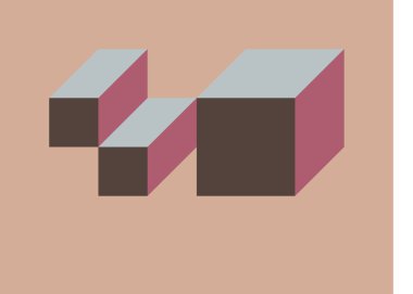 Edward Zajecs 2. Cubo 'nun 1971' deki uygulaması. Esasen 8 taştan oluşan bir Truchet fayans seti ve yerleştirme sanatı illüstrasyonu için kurallar 