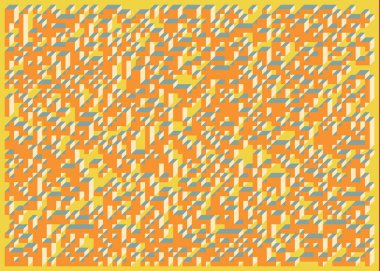 Edward Zajecs 2. Cubo 'nun 1971' deki uygulaması. Esasen 8 taştan oluşan bir Truchet fayans seti ve yerleştirme sanatı illüstrasyonu için kurallar 