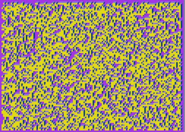 Edward Zajecs 2. Cubo 'nun 1971' deki uygulaması. Esasen 8 taştan oluşan bir Truchet fayans seti ve yerleştirme sanatı illüstrasyonu için kurallar 