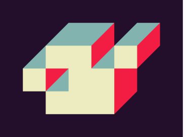 Edward Zajecs 2. Cubo 'nun 1971' deki uygulaması. Esasen 8 taştan oluşan bir Truchet fayans seti ve yerleştirme sanatı illüstrasyonu için kurallar 