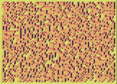 Edward Zajecs 2. Cubo 'nun 1971' deki uygulaması. Esasen 8 taştan oluşan bir Truchet fayans seti ve yerleştirme sanatı illüstrasyonu için kurallar  