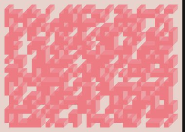 Edward Zajecs 2. Cubo 'nun 1971' deki uygulaması. Esasen 8 taştan oluşan bir Truchet fayans seti ve yerleştirme sanatı illüstrasyonu için kurallar 