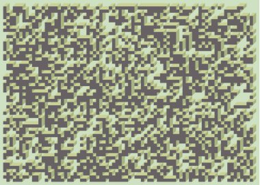 Edward Zajecs 2. Cubo 'nun 1971' deki uygulaması. Esasen 8 taştan oluşan bir Truchet fayans seti ve yerleştirme sanatı illüstrasyonu için kurallar 