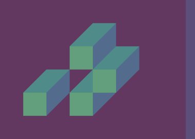 Edward Zajecs 2. Cubo 'nun 1971' deki uygulaması. Esasen 8 taştan oluşan bir Truchet fayans seti ve yerleştirme sanatı illüstrasyonu için kurallar 