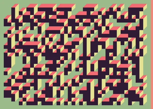 Umsetzung Von Edward Zajecs Cubo Aus Dem Jahr 1971 Wesentlichen — Stockvektor