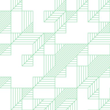 Edward Zajec 'in 1971' deki Il Cubo 'sunun uygulanması. Esasen 8 taştan oluşan bir Truchet fayans seti ve yerleştirme sanatı illüstrasyonu için kurallar