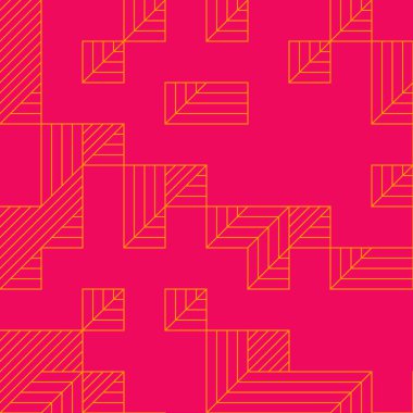 Edward Zajec 'in 1971' deki Il Cubo 'sunun uygulanması. Esasen 8 taştan oluşan bir Truchet fayans seti ve yerleştirme sanatı illüstrasyonu için kurallar