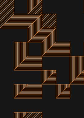 Edward Zajec 'in 1971' deki Il Cubo 'sunun uygulanması. Esasen 8 taştan oluşan bir Truchet fayans seti ve yerleştirme sanatı illüstrasyonu için kurallar