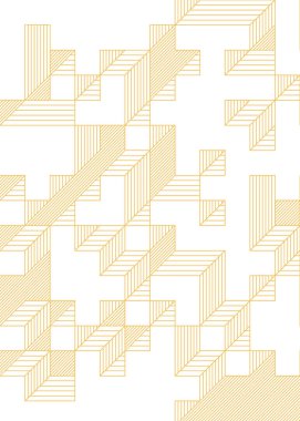 Edward Zajec 'in 1971' deki Il Cubo 'sunun uygulanması. Esasen 8 taştan oluşan bir Truchet fayans seti ve yerleştirme sanatı illüstrasyonu için kurallar