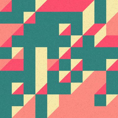 Edward Zajec 'in 1971' deki Il Cubo 'sunun uygulanması. Esasen 8 taştan oluşan bir Truchet fayans seti ve yerleştirme sanatı illüstrasyonu için kurallar