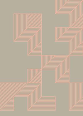 Edward Zajec 'in 1971' deki Il Cubo 'sunun uygulanması. Esasen 8 taştan oluşan bir Truchet fayans seti ve yerleştirme sanatı illüstrasyonu için kurallar