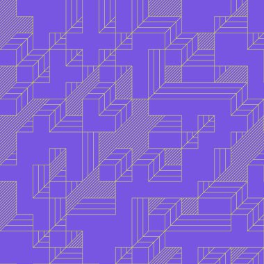 Edward Zajec 'in 1971' deki Il Cubo 'sunun uygulanması. Esasen 8 taştan oluşan bir Truchet fayans seti ve yerleştirme sanatı illüstrasyonu için kurallar