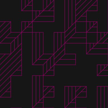 Edward Zajec 'in 1971' deki Il Cubo 'sunun uygulanması. Esasen 8 taştan oluşan bir Truchet fayans seti ve yerleştirme sanatı illüstrasyonu için kurallar