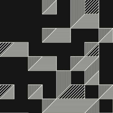 Edward Zajec 'in 1971' deki Il Cubo 'sunun uygulanması. Esasen 8 taştan oluşan bir Truchet fayans seti ve yerleştirme sanatı illüstrasyonu için kurallar