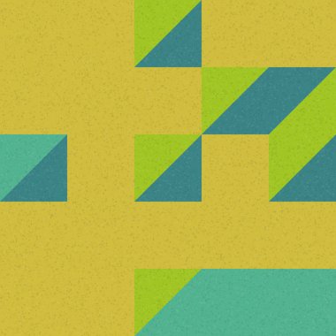 Edward Zajec 'in 1971' deki Il Cubo 'sunun uygulanması. Esasen 8 taştan oluşan bir Truchet fayans seti ve yerleştirme sanatı illüstrasyonu için kurallar