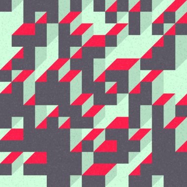 Edward Zajec 'in 1971' deki Il Cubo 'sunun uygulanması. Esasen 8 taştan oluşan bir Truchet fayans seti ve yerleştirme sanatı illüstrasyonu için kurallar