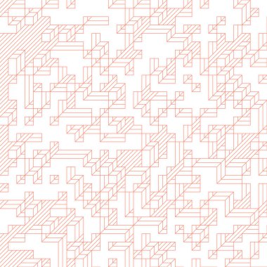 Edward Zajec 'in 1971' deki Il Cubo 'sunun uygulanması. Esasen 8 taştan oluşan bir Truchet fayans seti ve yerleştirme sanatı illüstrasyonu için kurallar