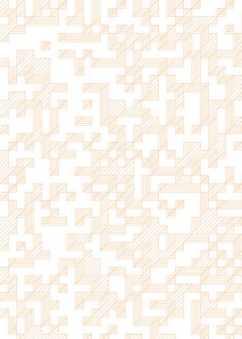 Edward Zajec 'in 1971' deki Il Cubo 'sunun uygulanması. Esasen 8 taştan oluşan bir Truchet fayans seti ve yerleştirme sanatı illüstrasyonu için kurallar