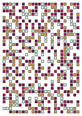 Ofset Quad üretken sanat arkaplan çizimi