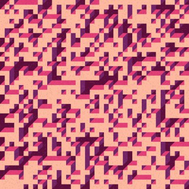 Edward Zajec 'in 1971' deki Il Cubo 'sunun uygulanması. Esasen 8 taştan oluşan bir Truchet fayans seti ve yerleştirme sanatı illüstrasyonu için kurallar