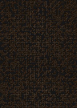 Edward Zajec 'in 1971' deki Il Cubo 'sunun uygulanması. Esasen 8 taştan oluşan bir Truchet fayans seti ve yerleştirme sanatı illüstrasyonu için kurallar