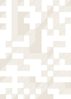 Edward Zajec 'in 1971' deki Il Cubo 'sunun uygulanması. Esasen 8 taştan oluşan bir Truchet fayans seti ve yerleştirme sanatı illüstrasyonu için kurallar