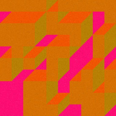 Edward Zajec 'in 1971' deki Il Cubo 'sunun uygulanması. Esasen 8 taştan oluşan bir Truchet fayans seti ve yerleştirme sanatı illüstrasyonu için kurallar