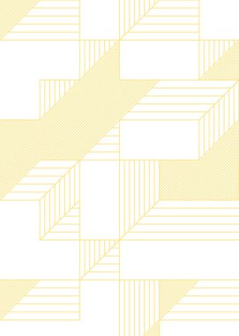 Edward Zajec 'in 1971' deki Il Cubo 'sunun uygulanması. Esasen 8 taştan oluşan bir Truchet fayans seti ve yerleştirme sanatı illüstrasyonu için kurallar