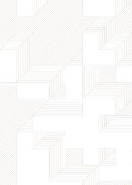 Edward Zajec 'in 1971' deki Il Cubo 'sunun uygulanması. Esasen 8 taştan oluşan bir Truchet fayans seti ve yerleştirme sanatı illüstrasyonu için kurallar