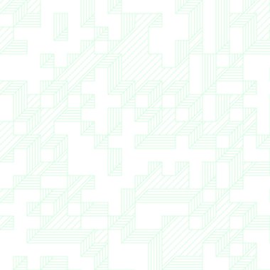 Edward Zajec 'in 1971' deki Il Cubo 'sunun uygulanması. Esasen 8 taştan oluşan bir Truchet fayans seti ve yerleştirme sanatı illüstrasyonu için kurallar