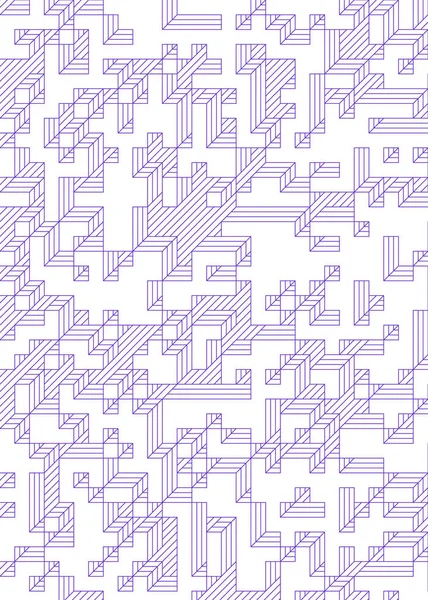 Edward Zajec 'in 1971' deki Il Cubo 'sunun uygulanması. Esasen 8 taştan oluşan bir Truchet fayans seti ve yerleştirme sanatı illüstrasyonu için kurallar