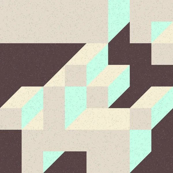 Edward Zajec 'in 1971' deki Il Cubo 'sunun uygulanması. Esasen 8 taştan oluşan bir Truchet fayans seti ve yerleştirme sanatı illüstrasyonu için kurallar