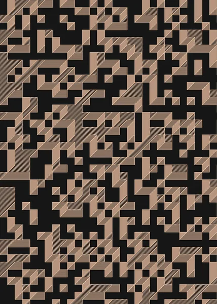 Edward Zajec 'in 1971' deki Il Cubo 'sunun uygulanması. Esasen 8 taştan oluşan bir Truchet fayans seti ve yerleştirme sanatı illüstrasyonu için kurallar