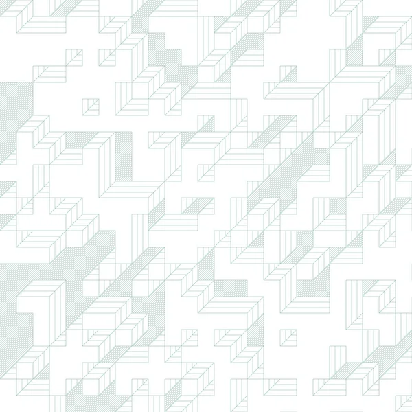 Edward Zajec 'in 1971' deki Il Cubo 'sunun uygulanması. Esasen 8 taştan oluşan bir Truchet fayans seti ve yerleştirme sanatı illüstrasyonu için kurallar