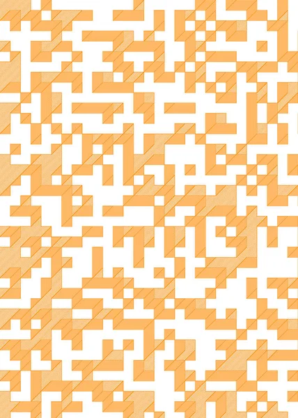 Edward Zajec 'in 1971' deki Il Cubo 'sunun uygulanması. Esasen 8 taştan oluşan bir Truchet fayans seti ve yerleştirme sanatı illüstrasyonu için kurallar