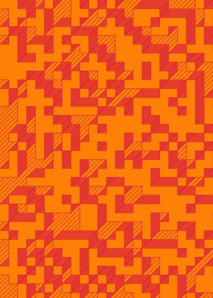 Edward Zajec 'in 1971' deki Il Cubo 'sunun uygulanması. Esasen 8 taştan oluşan bir Truchet fayans seti ve yerleştirme sanatı illüstrasyonu için kurallar