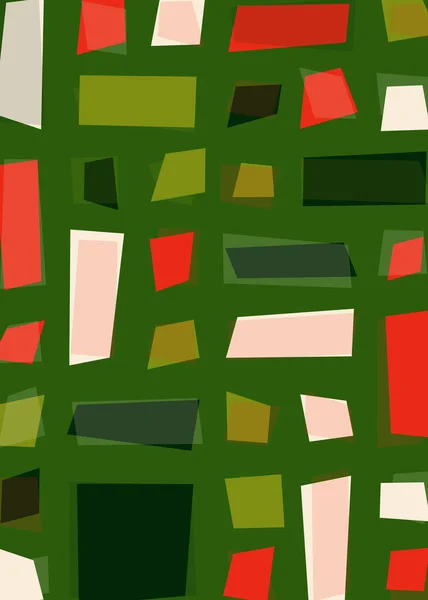 Offset Quads Generative Kunst Hintergrund Kunst Illustration — Stockvektor