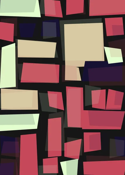 Offset Quads Generative Kunst Hintergrund Kunst Illustration — Stockvektor