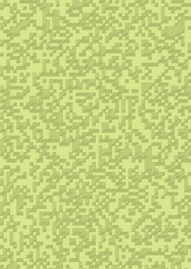 Edward Zajec 'in 1971' deki Il Cubo 'sunun uygulanması. Esasen 8 taştan oluşan bir Truchet fayans seti ve yerleştirme sanatı illüstrasyonu için kurallar