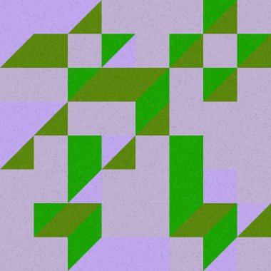 Edward Zajec 'in 1971' deki Il Cubo 'sunun uygulanması. Esasen 8 taştan oluşan bir Truchet fayans seti ve yerleştirme sanatı illüstrasyonu için kurallar