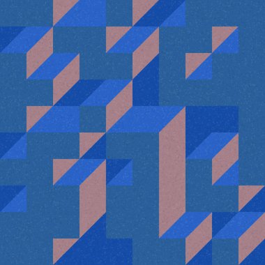 Edward Zajec 'in 1971' deki Il Cubo 'sunun uygulanması. Esasen 8 taştan oluşan bir Truchet fayans seti ve yerleştirme sanatı illüstrasyonu için kurallar