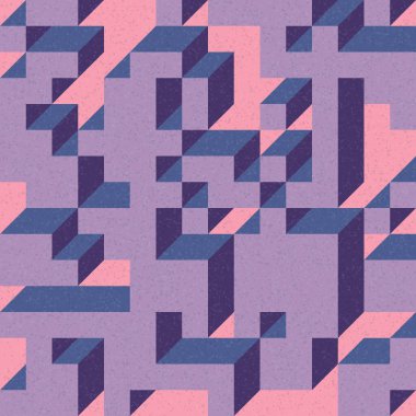 Edward Zajec 'in 1971' deki Il Cubo 'sunun uygulanması. Esasen 8 taştan oluşan bir Truchet fayans seti ve yerleştirme sanatı illüstrasyonu için kurallar