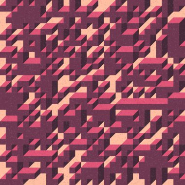 Edward Zajec 'in 1971' deki Il Cubo 'sunun uygulanması. Esasen 8 taştan oluşan bir Truchet fayans seti ve yerleştirme sanatı illüstrasyonu için kurallar