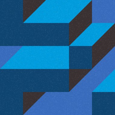 Edward Zajec 'in 1971' deki Il Cubo 'sunun uygulanması. Esasen 8 taştan oluşan bir Truchet fayans seti ve yerleştirme sanatı illüstrasyonu için kurallar