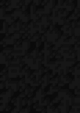 Edward Zajec 'in 1971' deki Il Cubo 'sunun uygulanması. Esasen 8 taştan oluşan bir Truchet fayans seti ve yerleştirme sanatı illüstrasyonu için kurallar