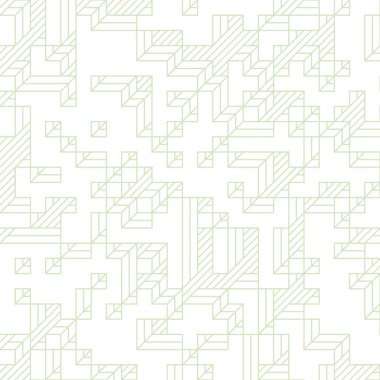 Edward Zajec 'in 1971' deki Il Cubo 'sunun uygulanması. Esasen 8 taştan oluşan bir Truchet fayans seti ve yerleştirme sanatı illüstrasyonu için kurallar