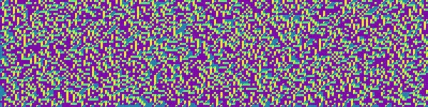 Edward Zajec 'in 1971' deki Il Cubo 'sunun uygulanması. Esasen 8 taştan oluşan bir Truchet fayans seti ve yerleştirme sanatı illüstrasyonu için kurallar